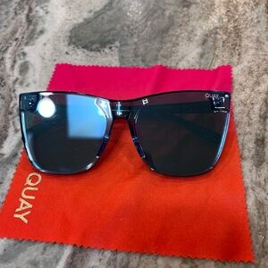 Quay Australia Blue Oversized Sunglasses